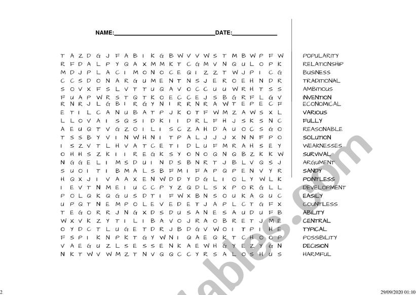 Suffixes  worksheet