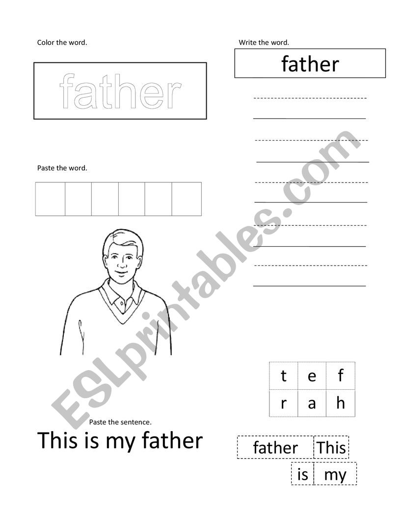 Father worksheet