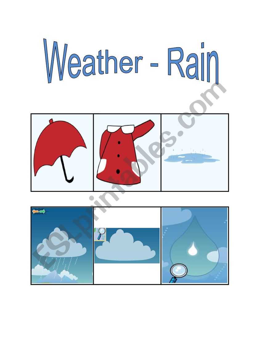 Weather - Rain  worksheet