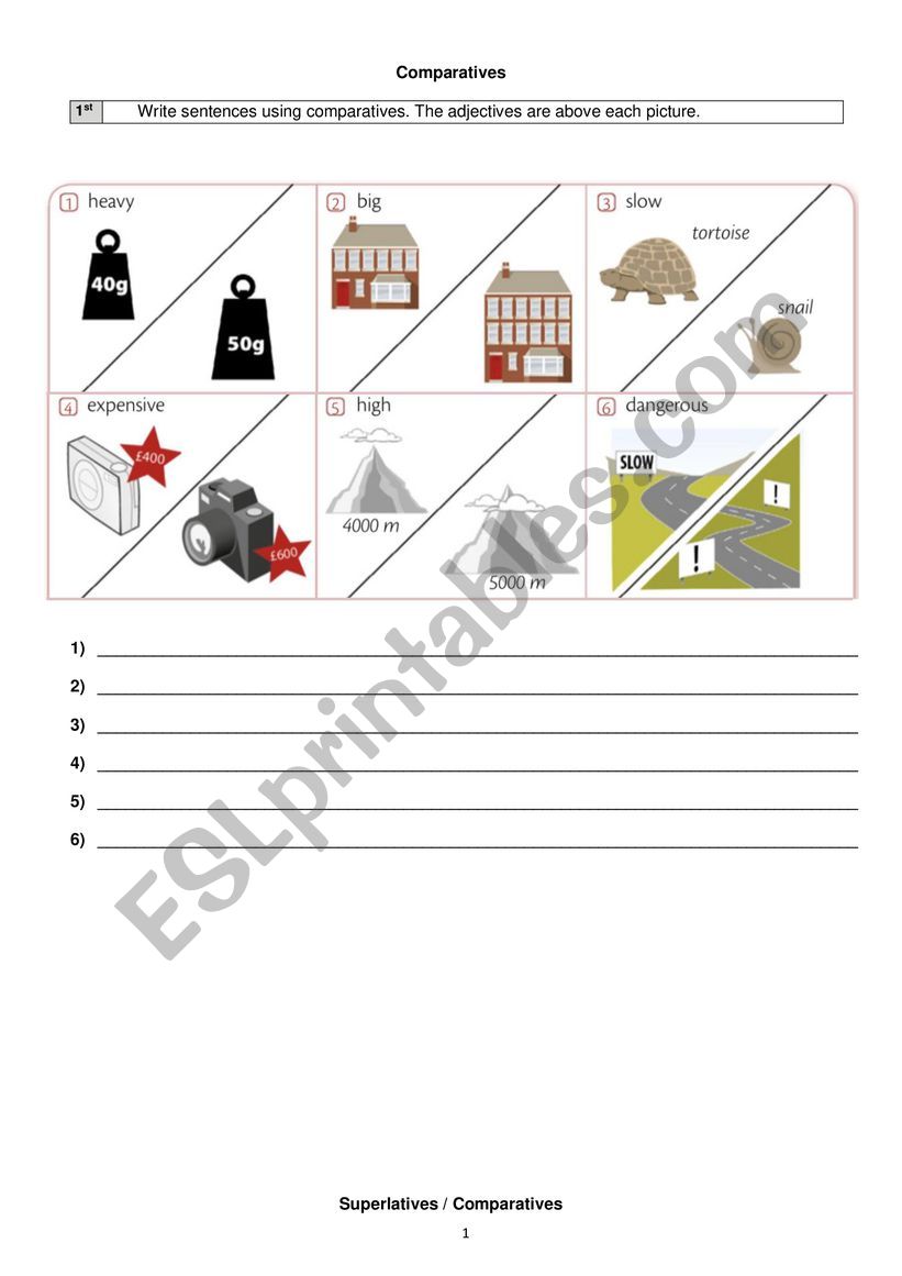 Comparatives x Superlatives A2 