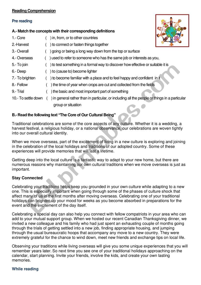 Culture worksheet