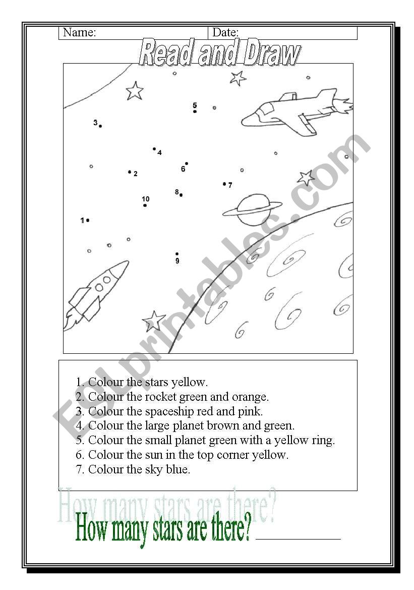 Read and draw worksheet