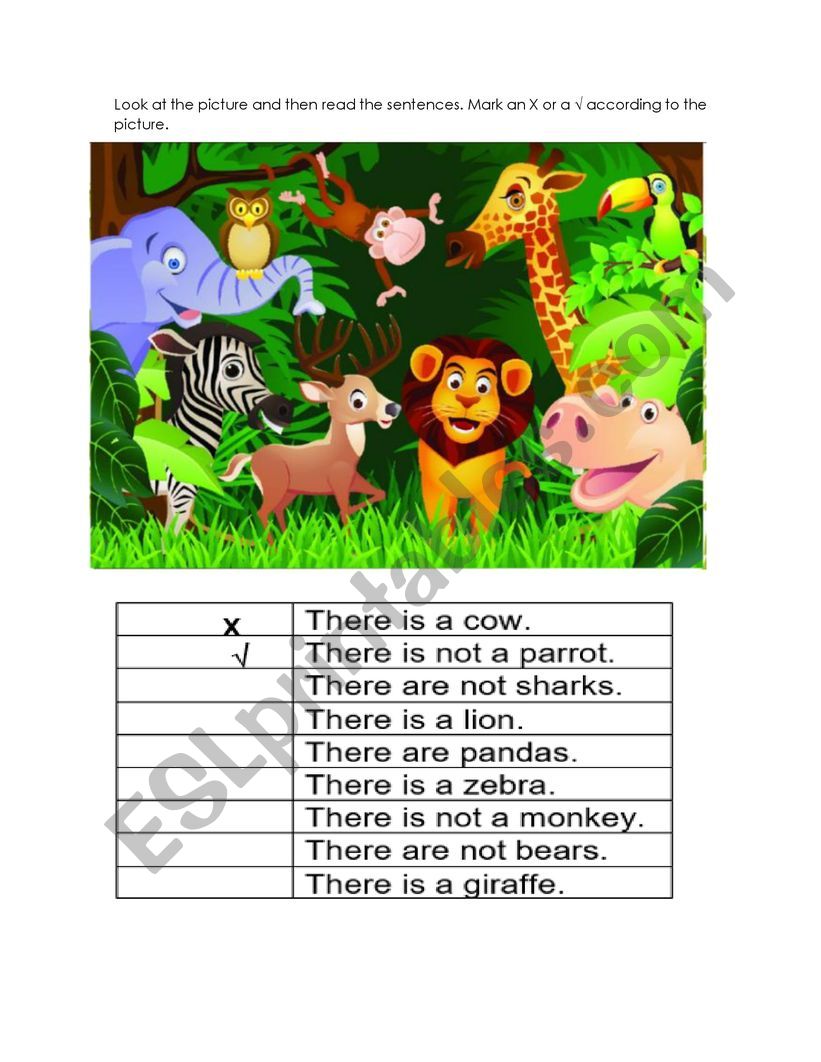 Animals  worksheet