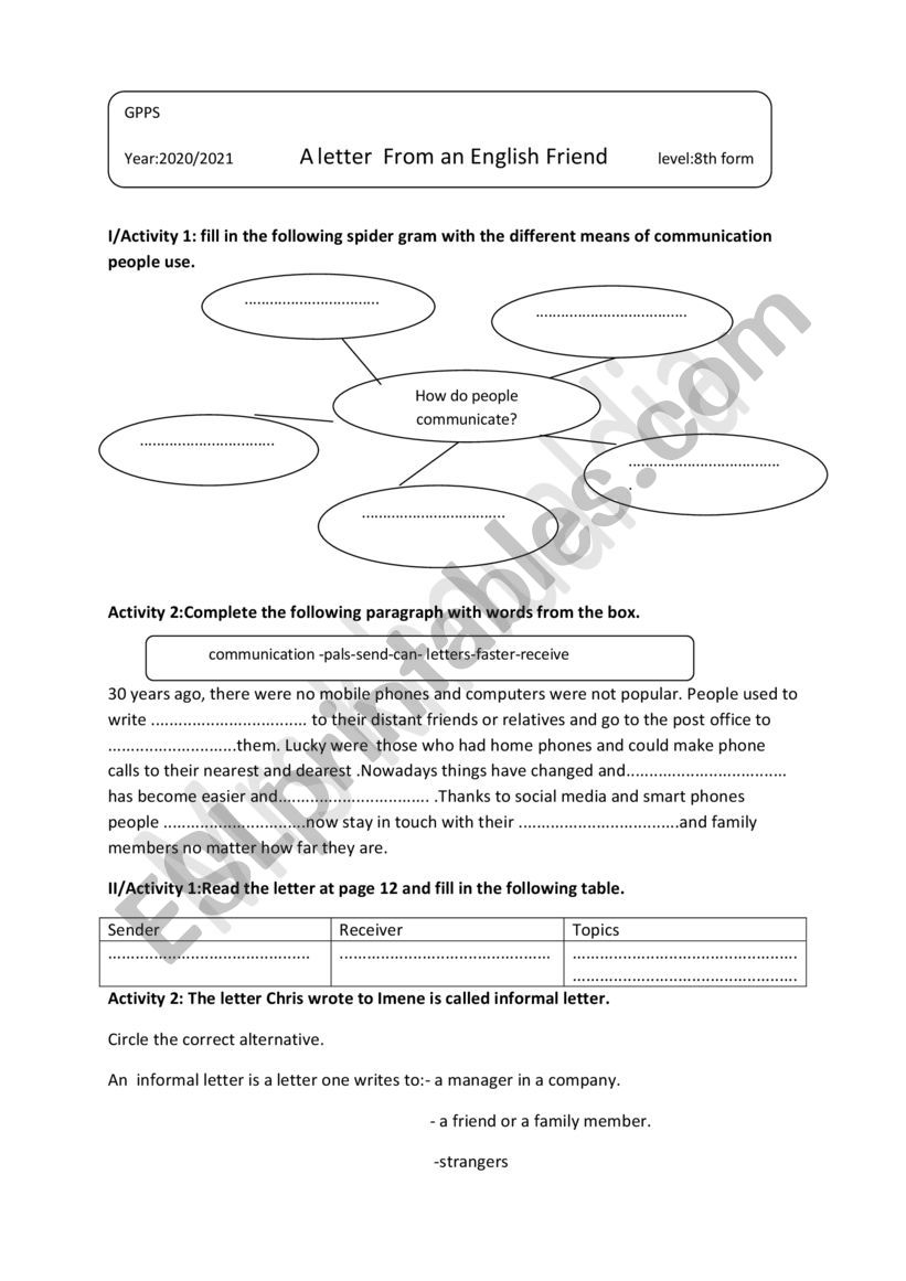 a-letter-from-an-english-friend-esl-worksheet-by-laylouna