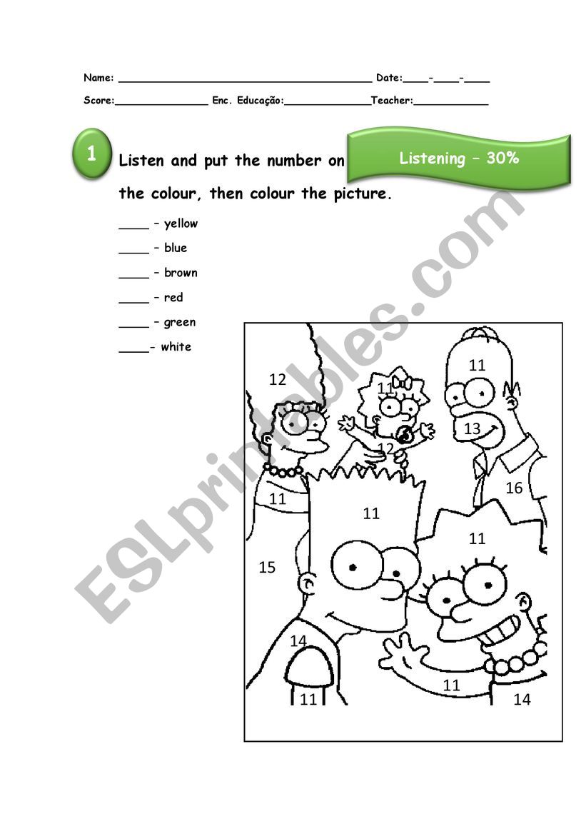 Test Family NEE worksheet