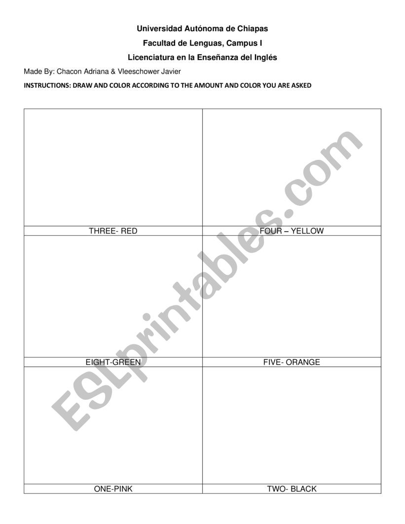 numbers and colors worksheet
