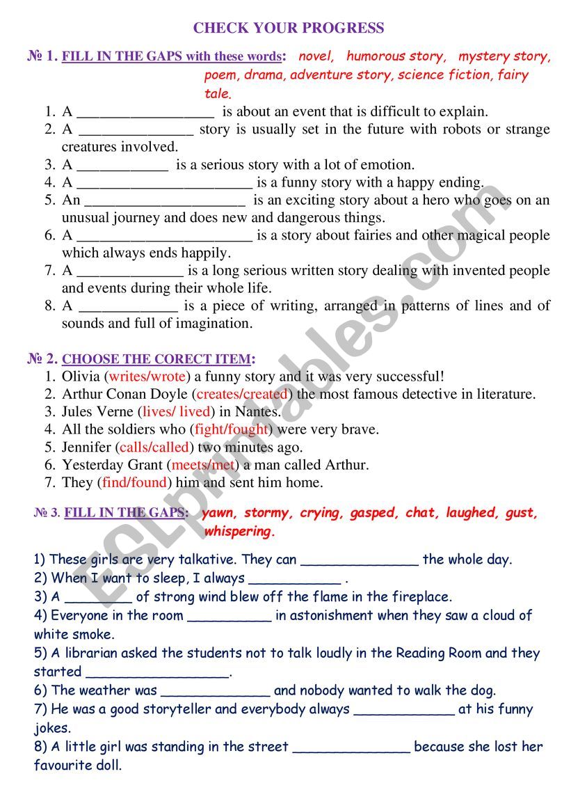 Reading Books worksheet