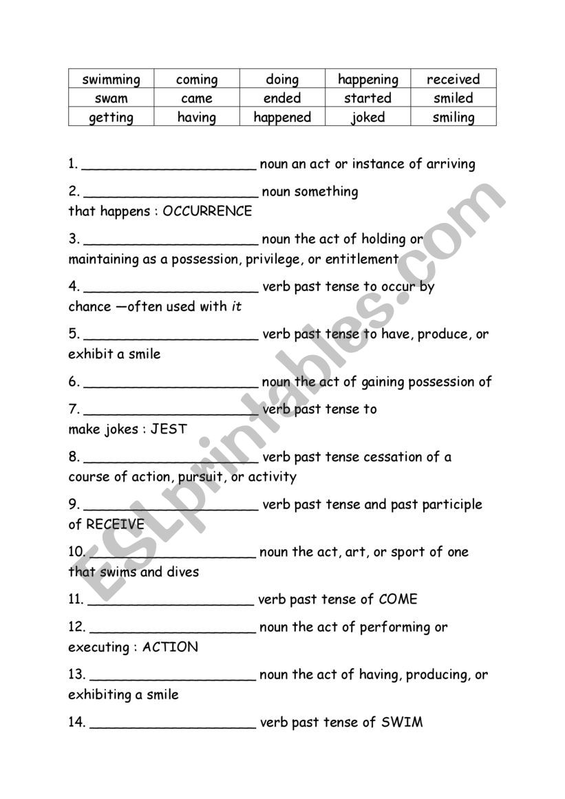 Spelling Words Definitions Grade 3 Week 8