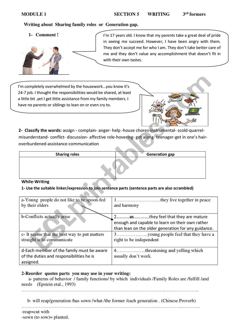 module 1 section 5 writing 3rd form