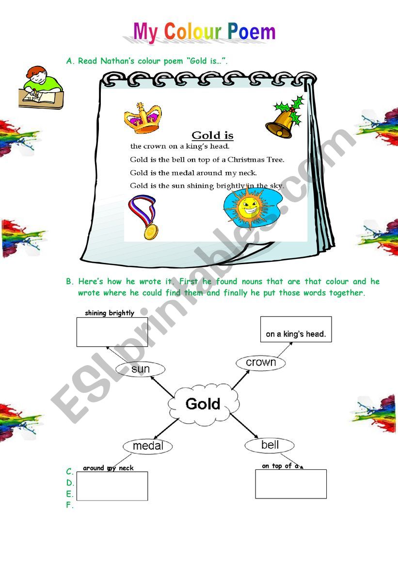 Color Poetry worksheet