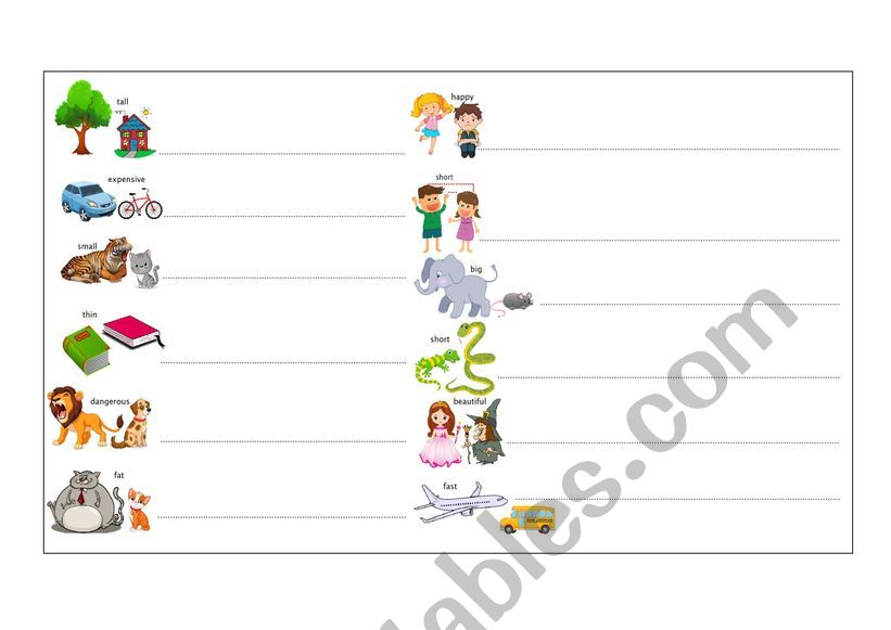 Comparatives worksheet