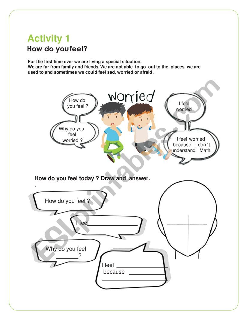 How do you feel? worksheet