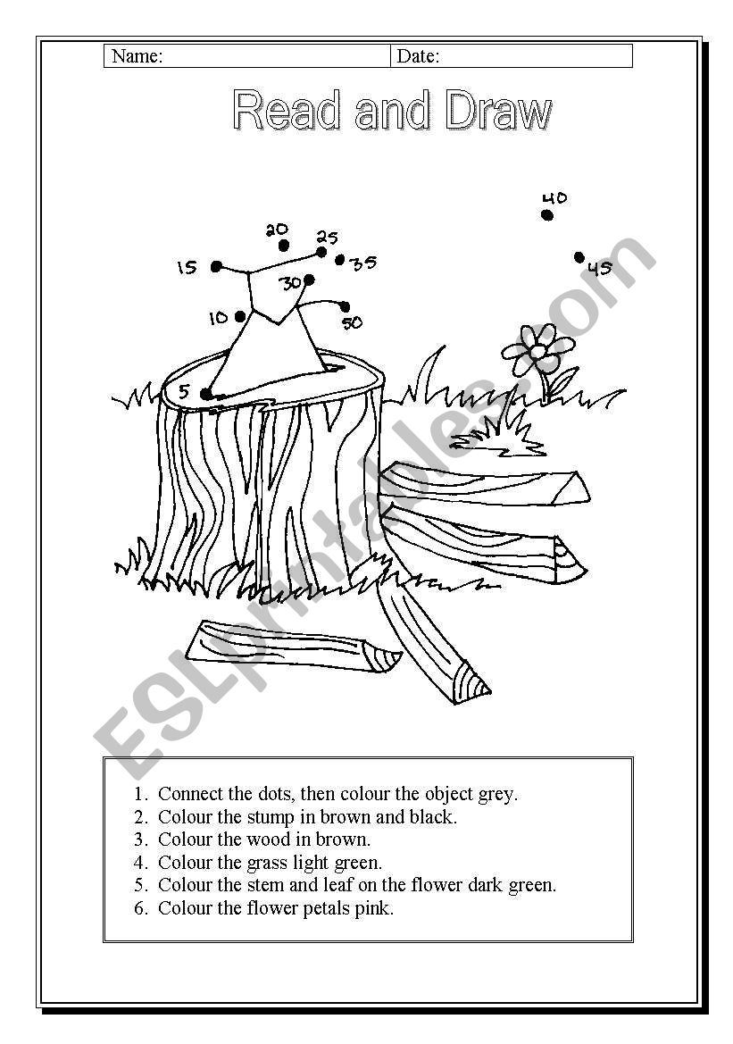 Read and draw worksheet