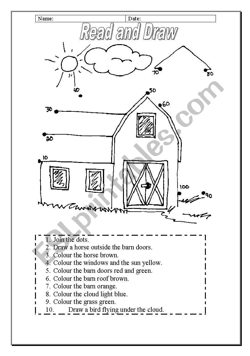 Read and draw worksheet