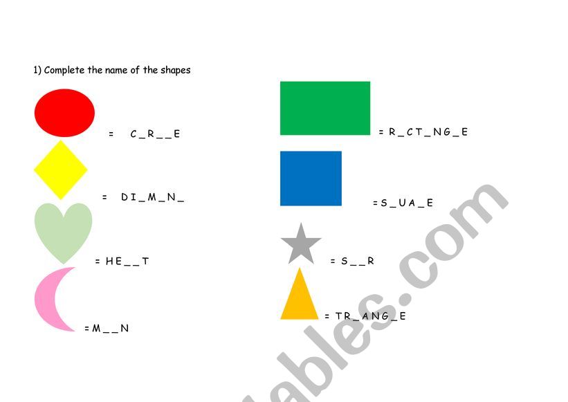 Shapes  worksheet