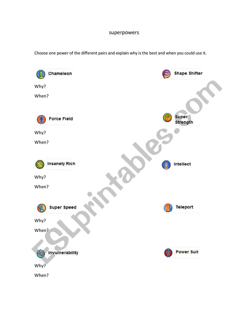 Superpowers and use of could and opinions