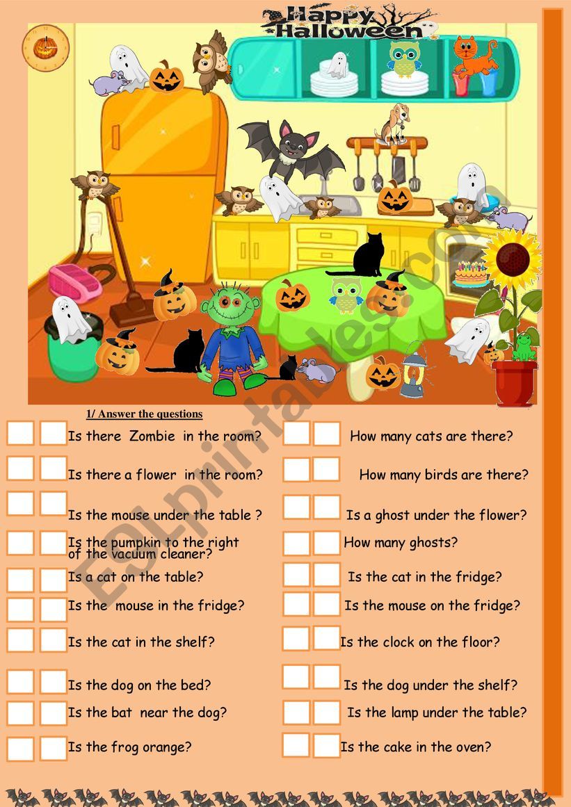 Halloween Fun  for kids worksheet