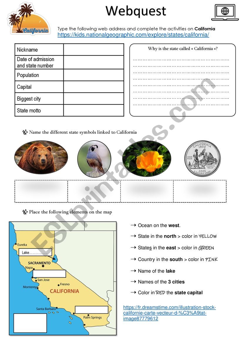 Webquest Gold Rush-  Part 1 worksheet