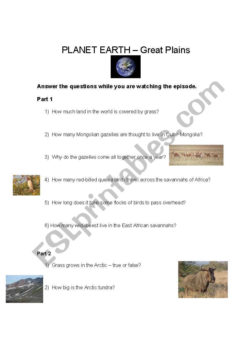 Frozen Planet - Episode 7 - On Thin Ice - Video Response Worksheet and Key  - Amped Up Learning