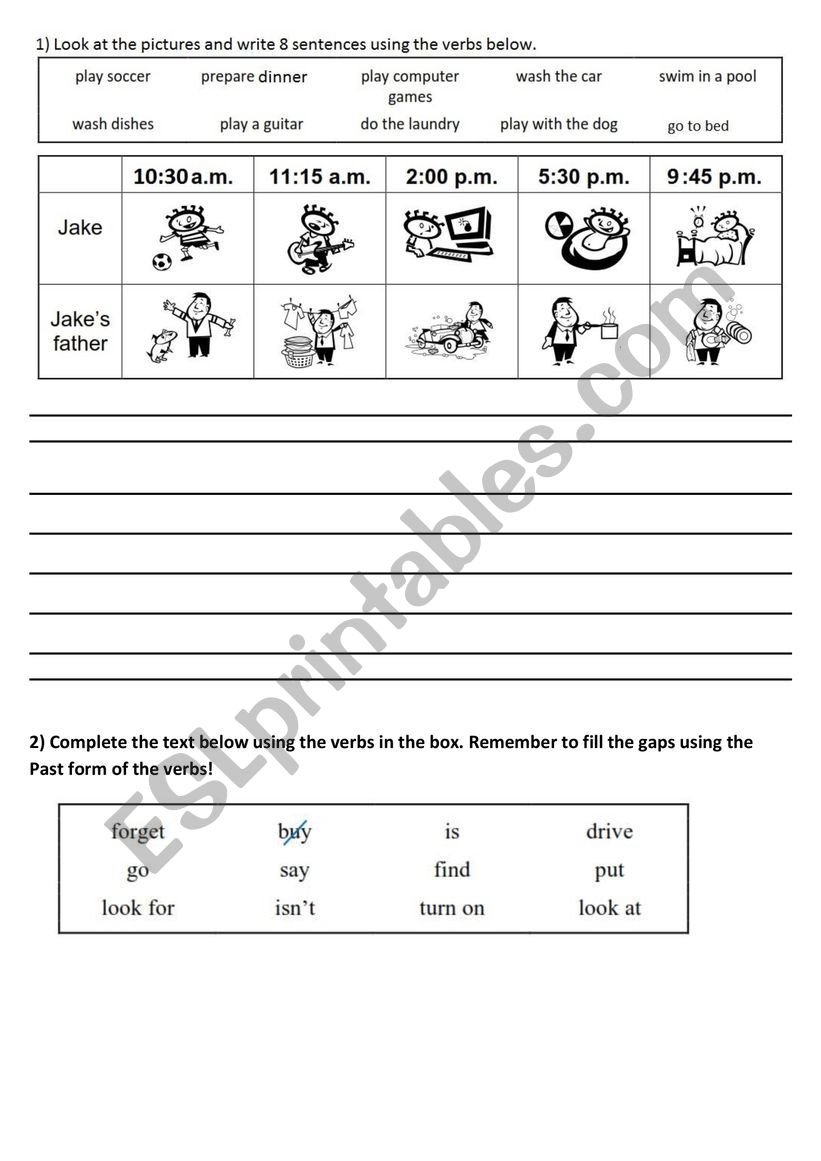 Simple Present / Simple Past worksheet