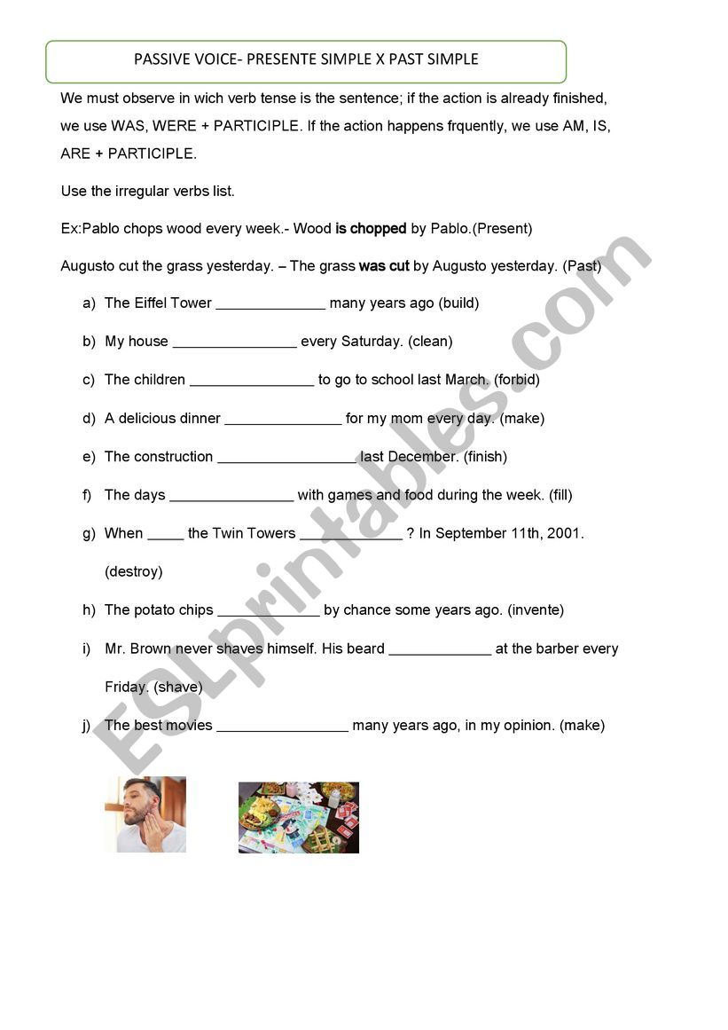 Passive Voice worksheet