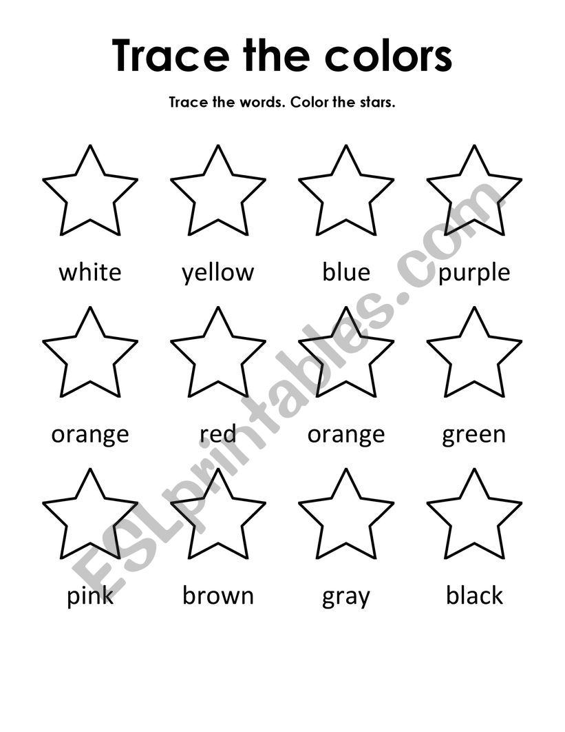 COLORS worksheet