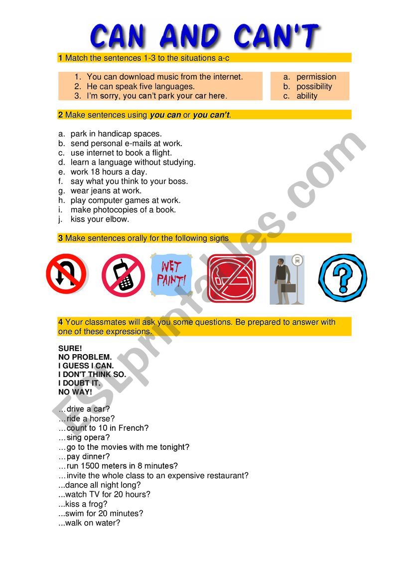 Can Cani T Ability Possibility Permission Esl Worksheet By Juliusdateach Can Cani T Ability Possibility Permission Esl Worksheet By Juliusdateach