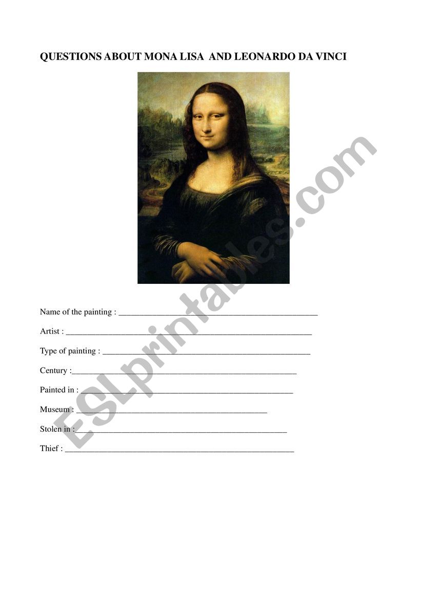 Mona Lisa and Leonardo da Vinci