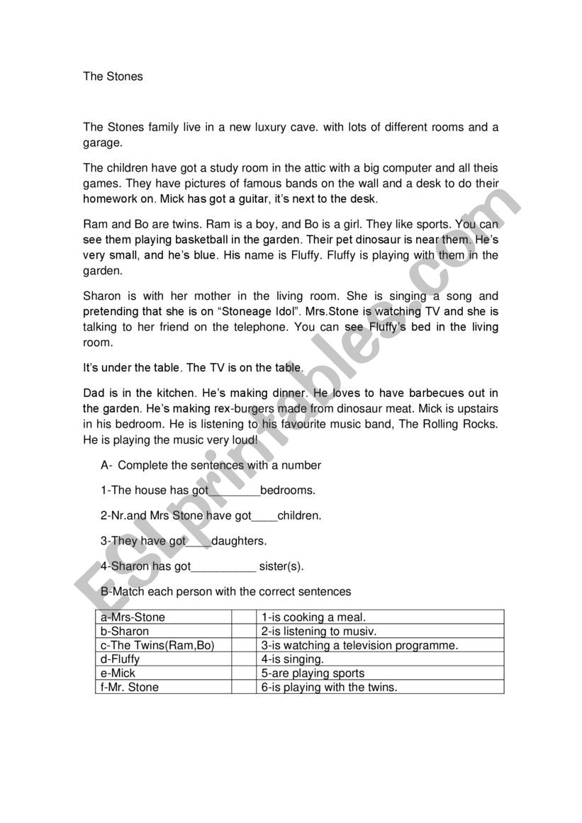 House worksheet