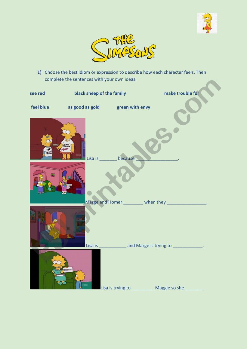 Smart, Smarter - TheSimpsons worksheet