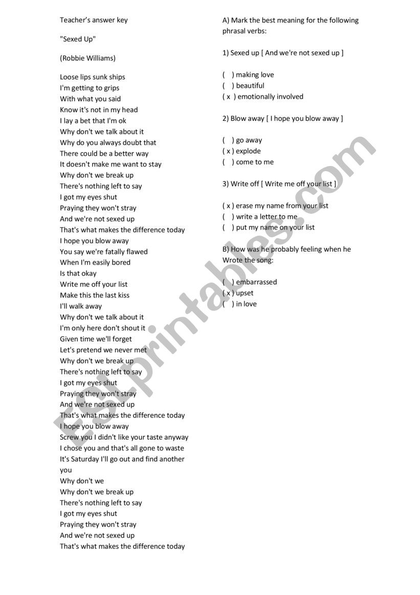 phrasal-verbs-song-sexed-up-robbie-williams-esl-worksheet-by-aldolacerda007