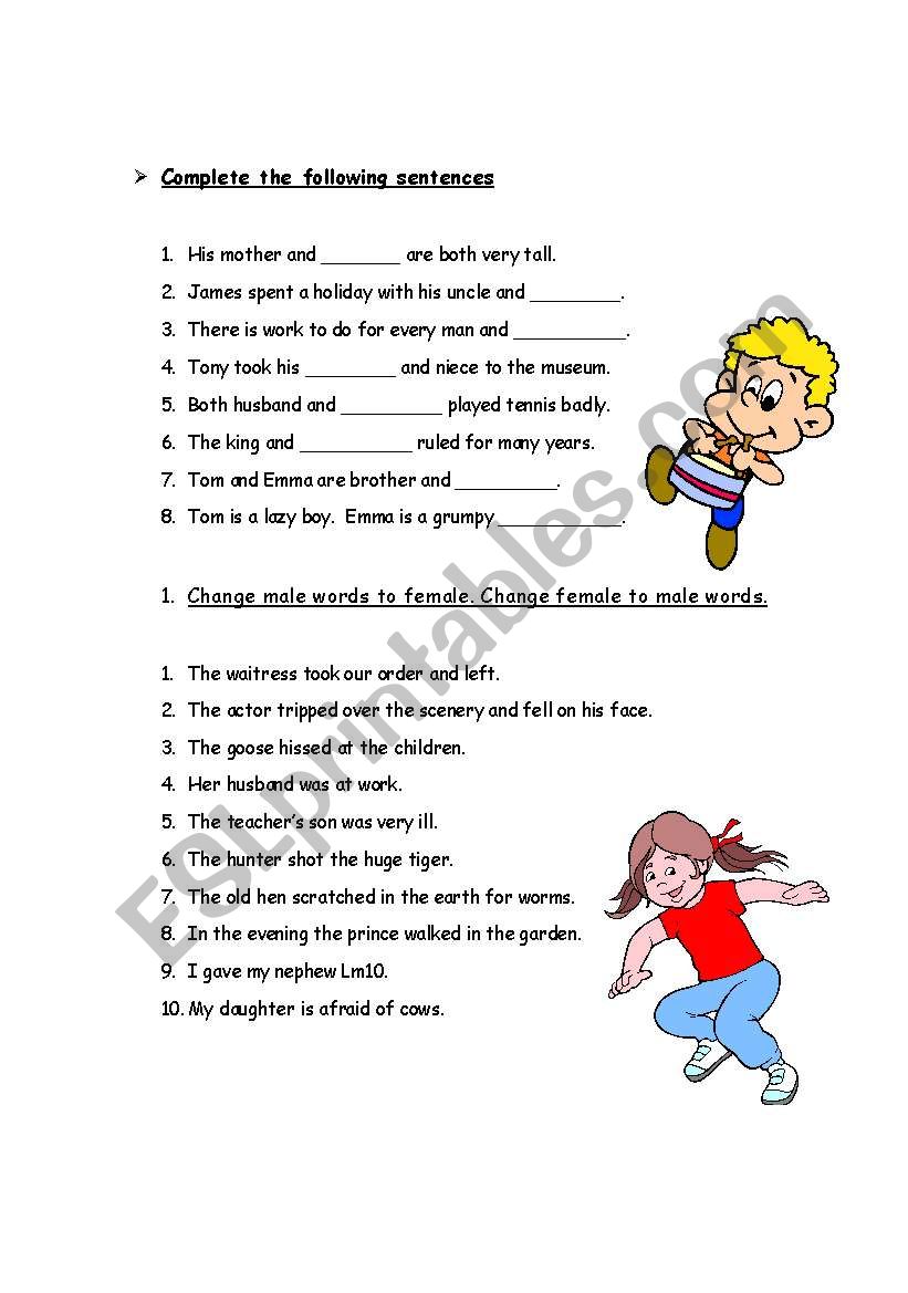 masculine-and-feminine-esl-worksheet-by-nicann