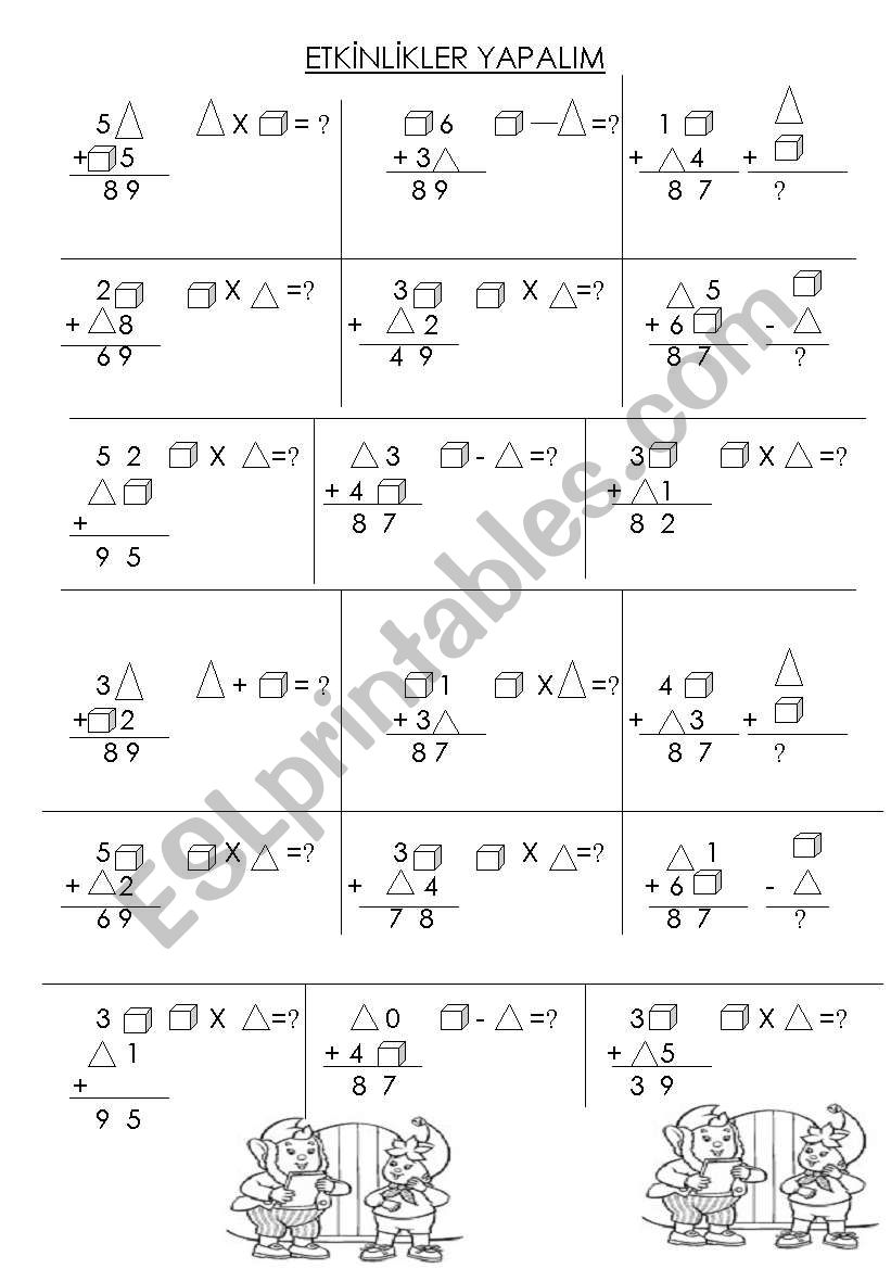 Matematikcalisma worksheet