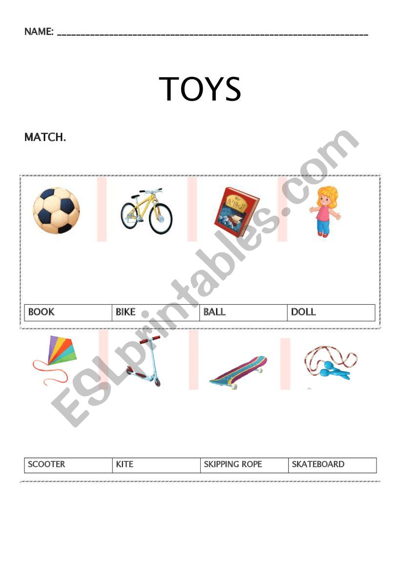 toys worksheet