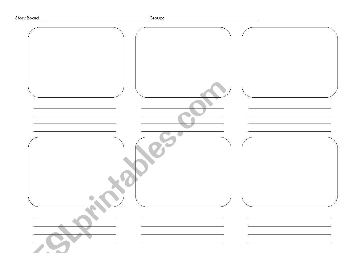 Storyboard template worksheet