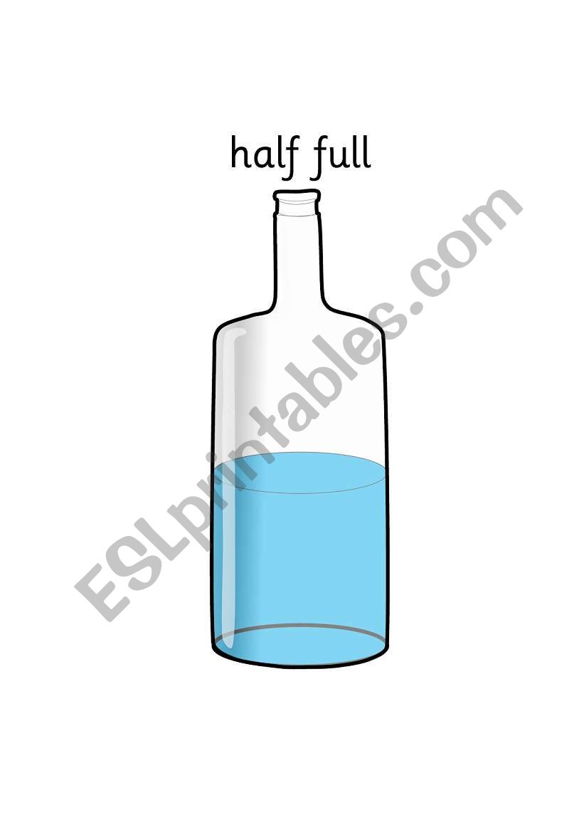half full, full, empty worksheet