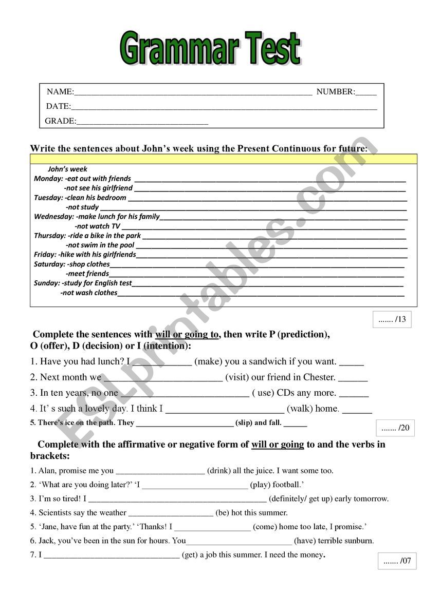 future forms worksheet