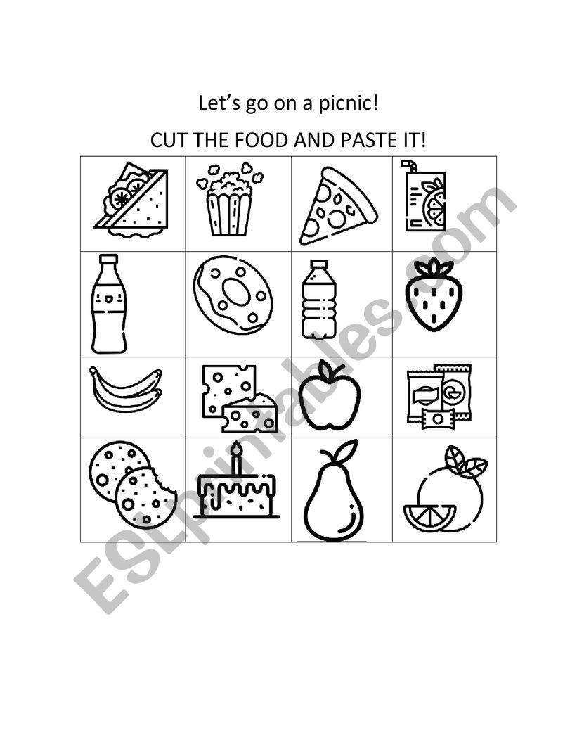 PICNIC FOOD! worksheet