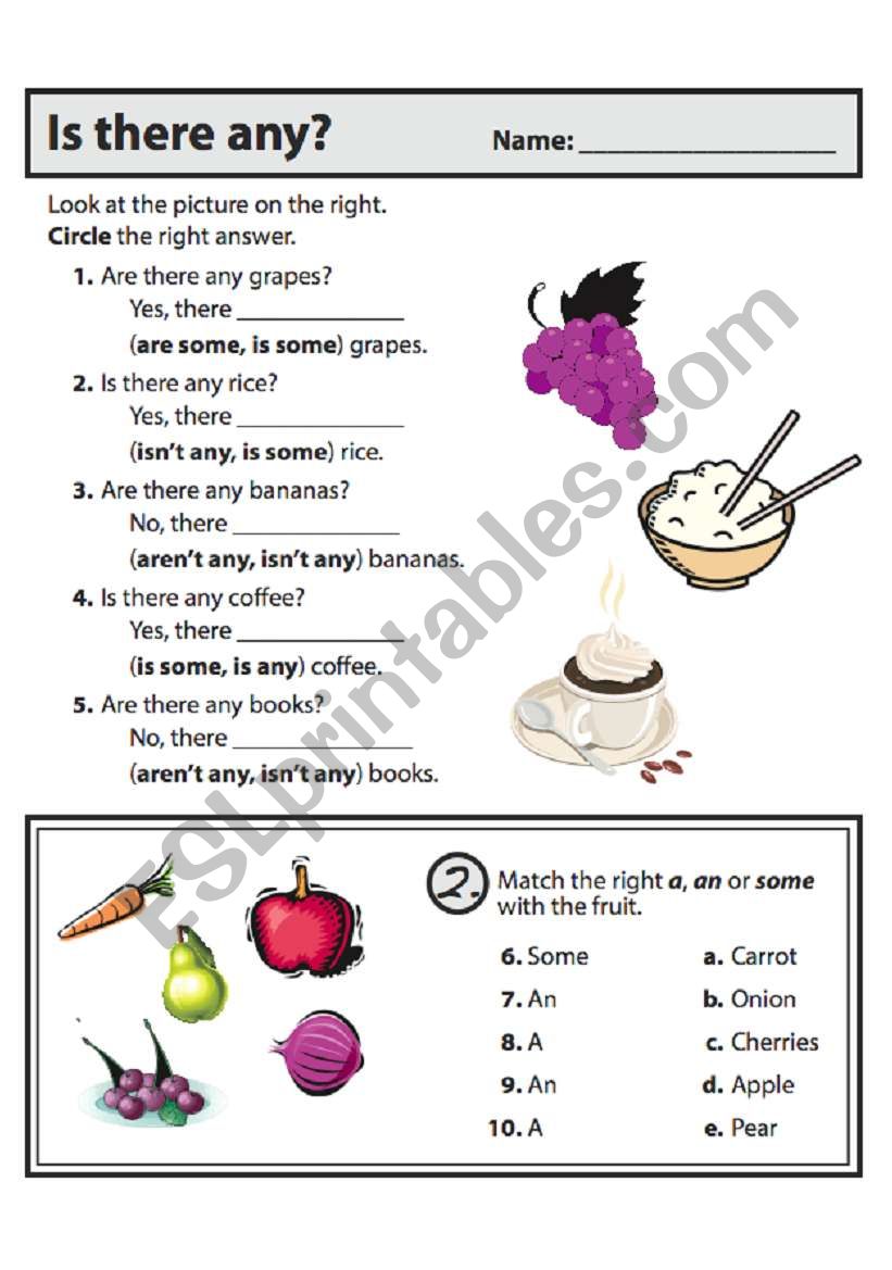 Is there any?  worksheet
