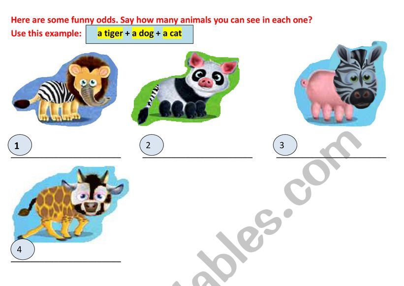 unusual animals worksheet