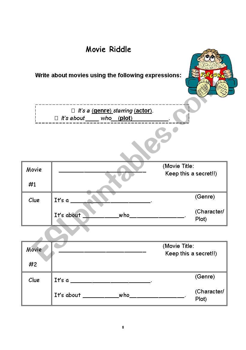 movie worksheet