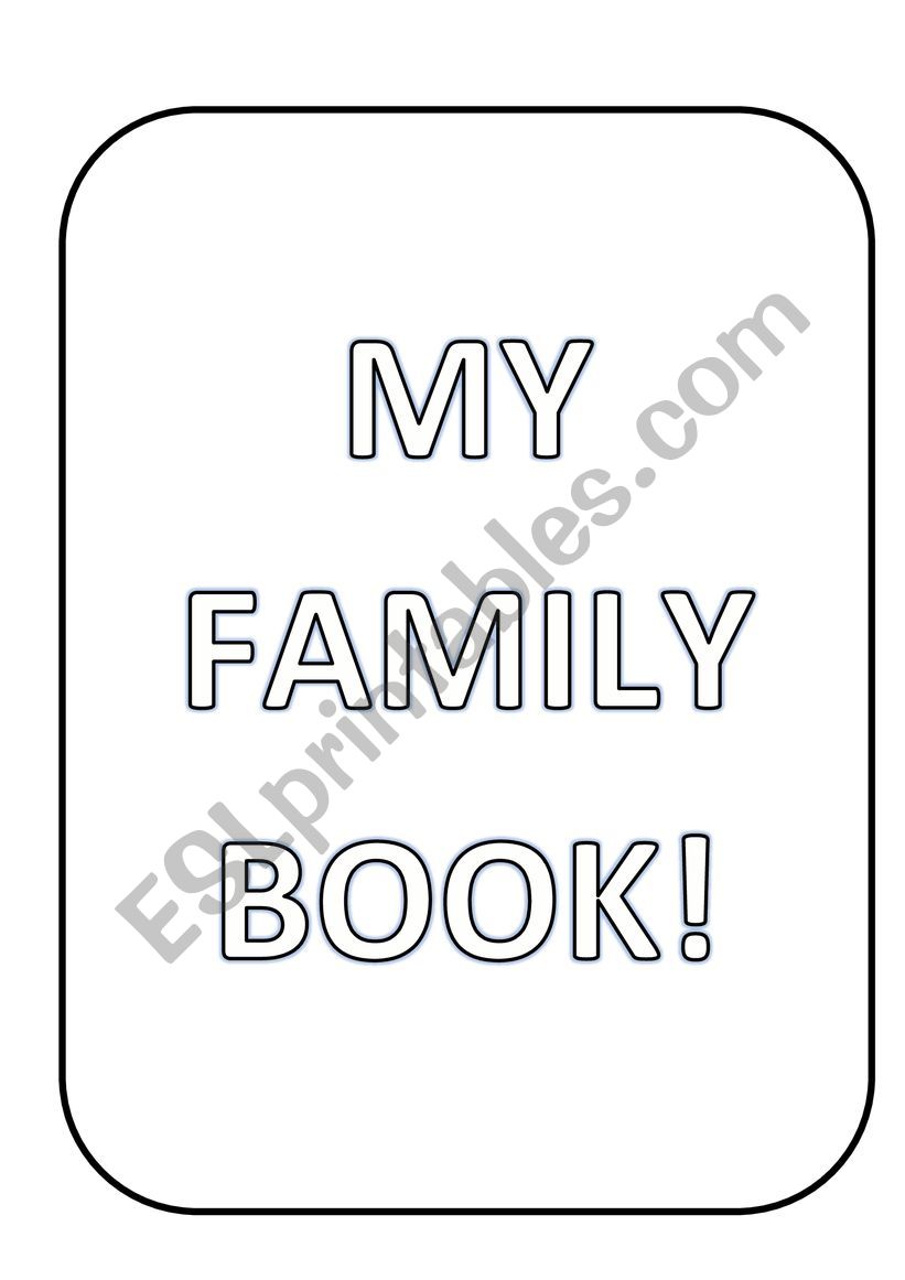 My Family Book worksheet