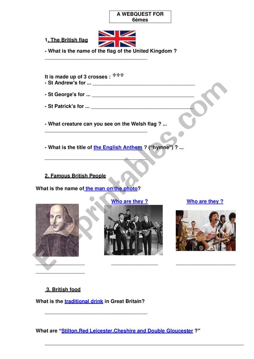 6eme worksheet