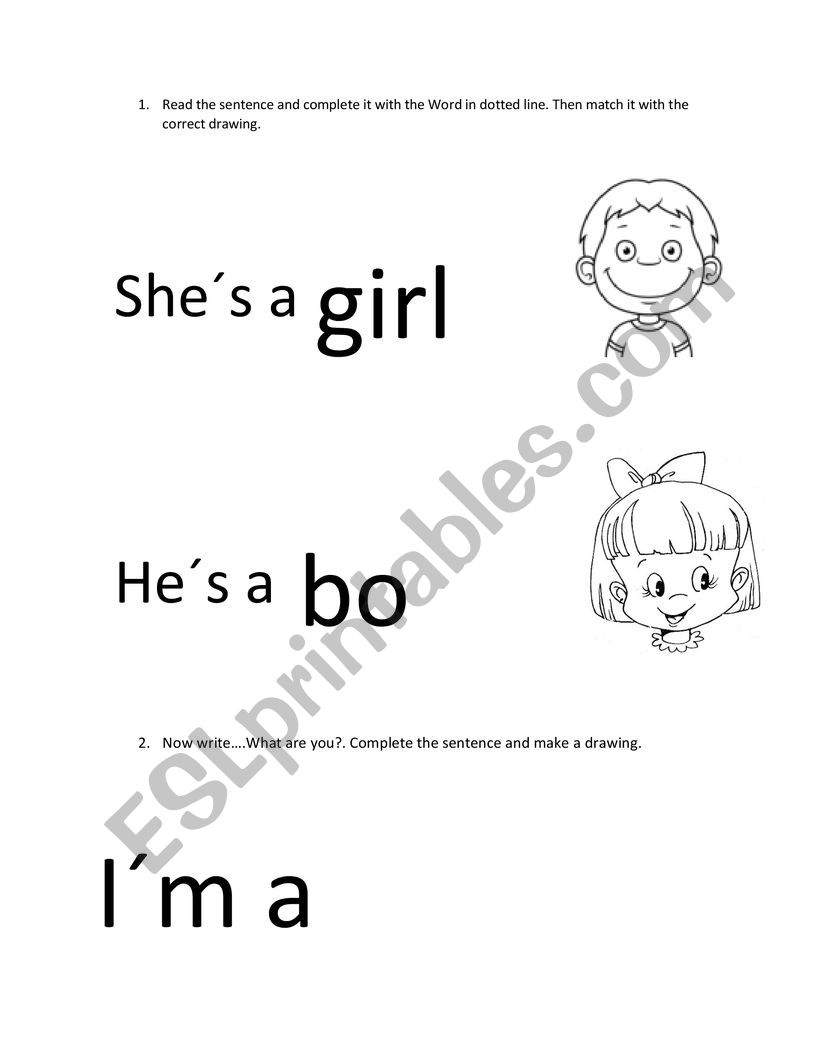 Who I am? worksheet