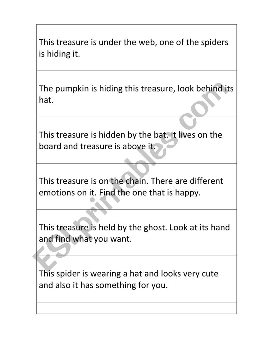 Halloween quest worksheet