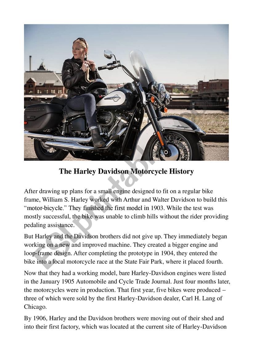 The History of Harley Davidson Motorcycles