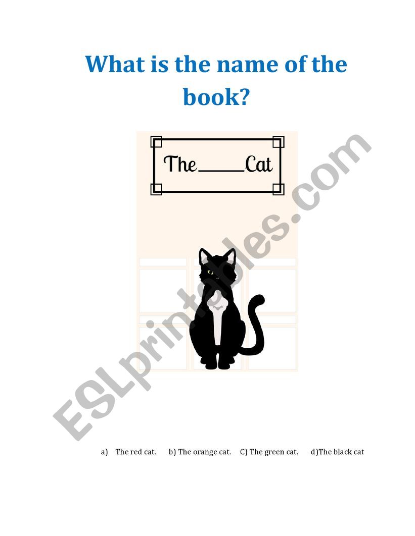 THE BLACK CAT  worksheet