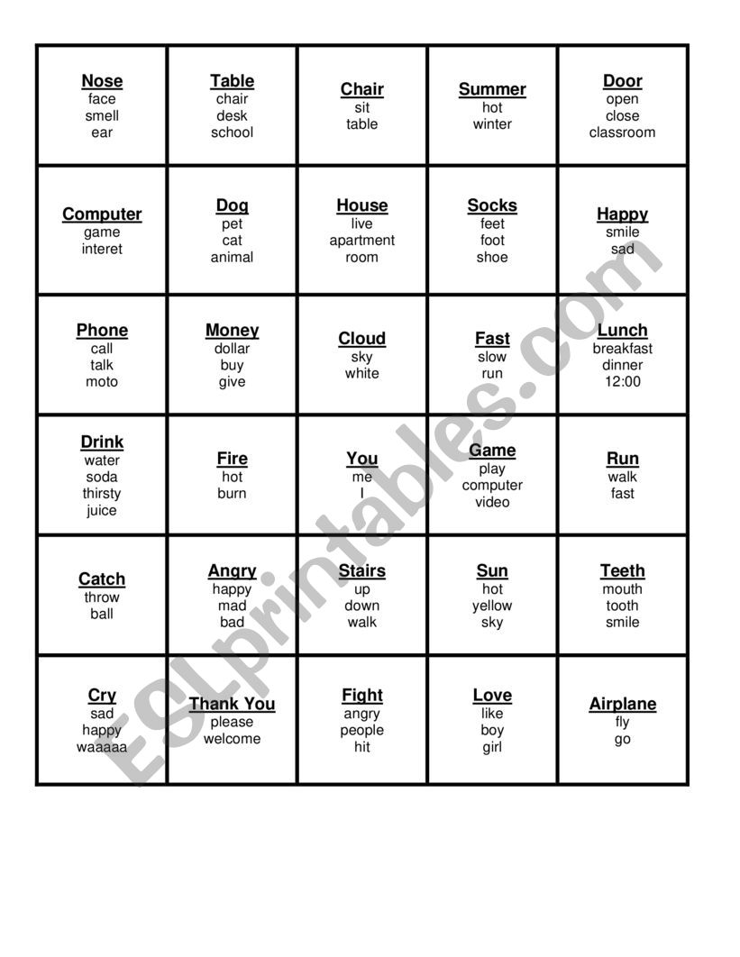 Agree and Disagree Game worksheet