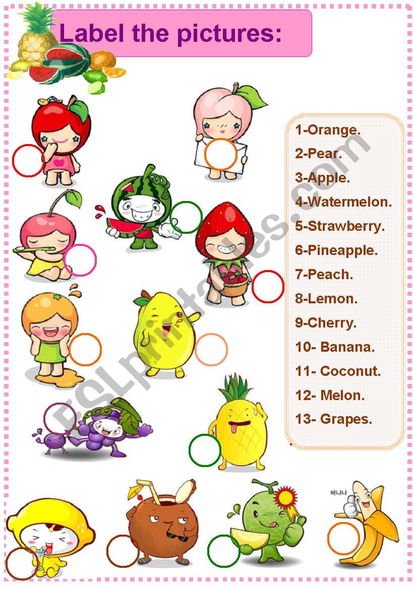 fruit worksheet