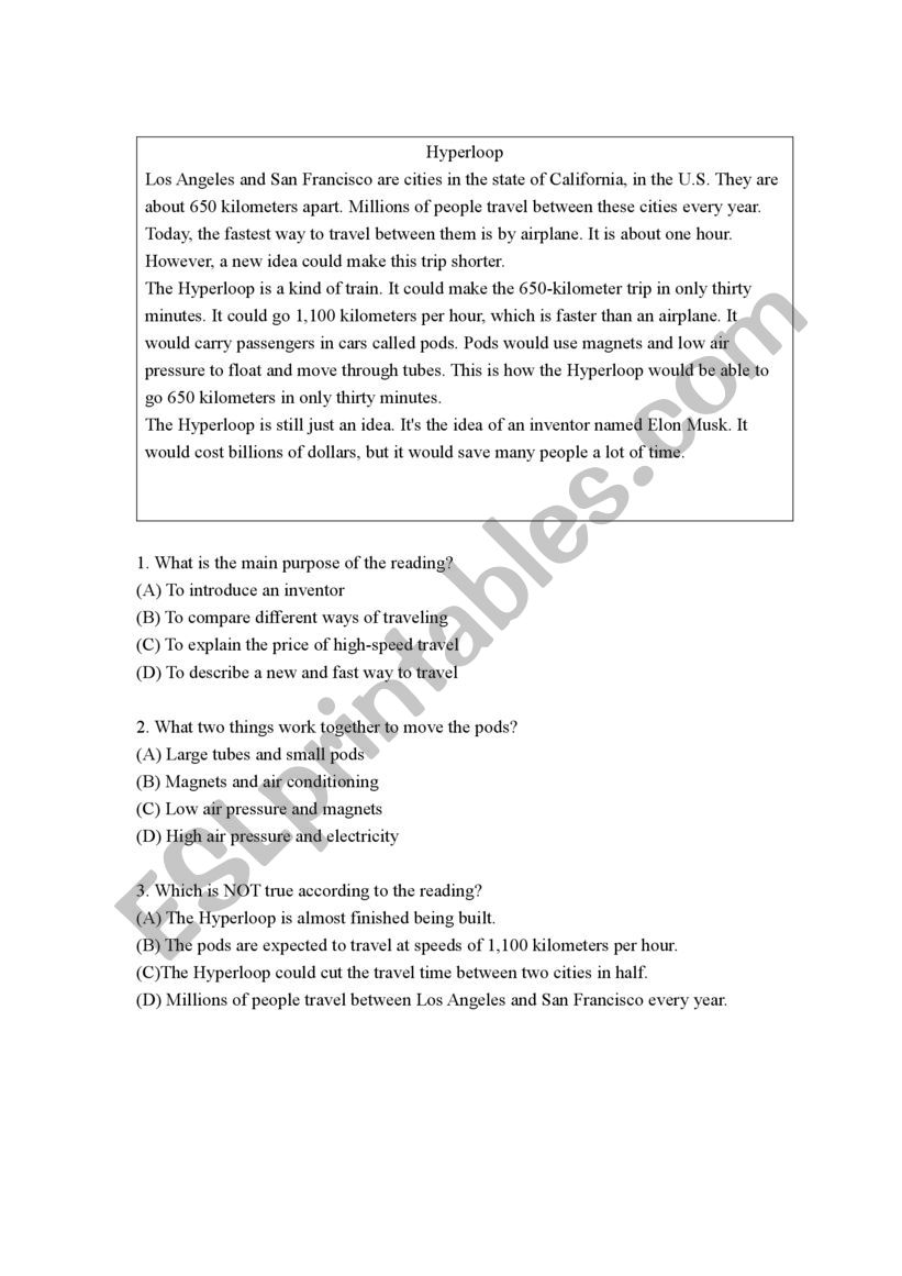 Hyperloop worksheet